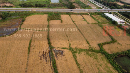 ขาย ถูก ที่ดินเปล่า ติดถนน 347 ปทุมธานี - บางปะหัน อยุธยา ใกล้ๆ แยก ทุ่งมะขามหย่อง