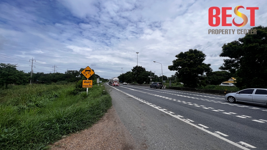 ขายที่ดิน ริมถนนสายเอเชีย ทล 32 ที่ดินถมแล้ว ต. ขวัญเมือง บางปะหัน อยุธยา